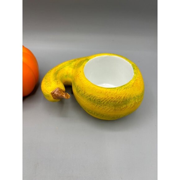 Partylite 5 Pc Ceramic Harvest Medley Candle Holders Grapes Apple Pumpkin Pear - Picture 4 of 10